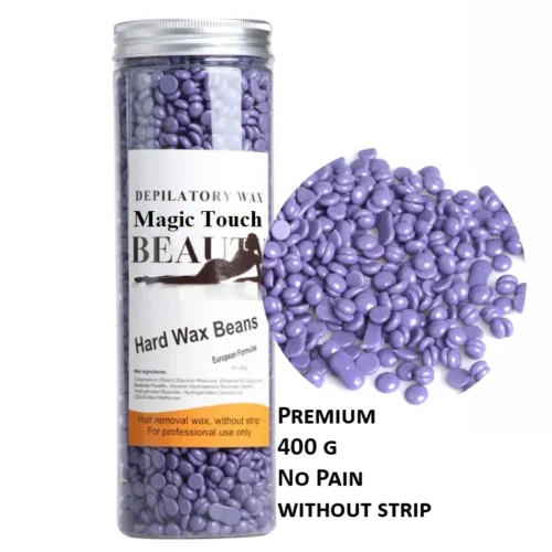 Jar of Painless Stripless Wax Beans – 400g for face, body, and legs hair removal