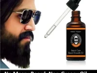 Magic Touch Beard Growth Oil bottle and packaging for men, designed to nourish beard roots and fix patchy beards